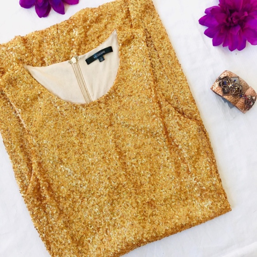 Sequin glitter mini 90s New Years sleeveless dress